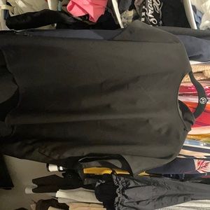 Black back zip up blouse